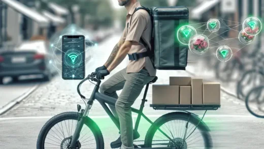 "Electric bicycles for delivery featured in Correos' pilot program, showcasing eco-friendly logistics and innovation in sustainable parcel delivery solutions."