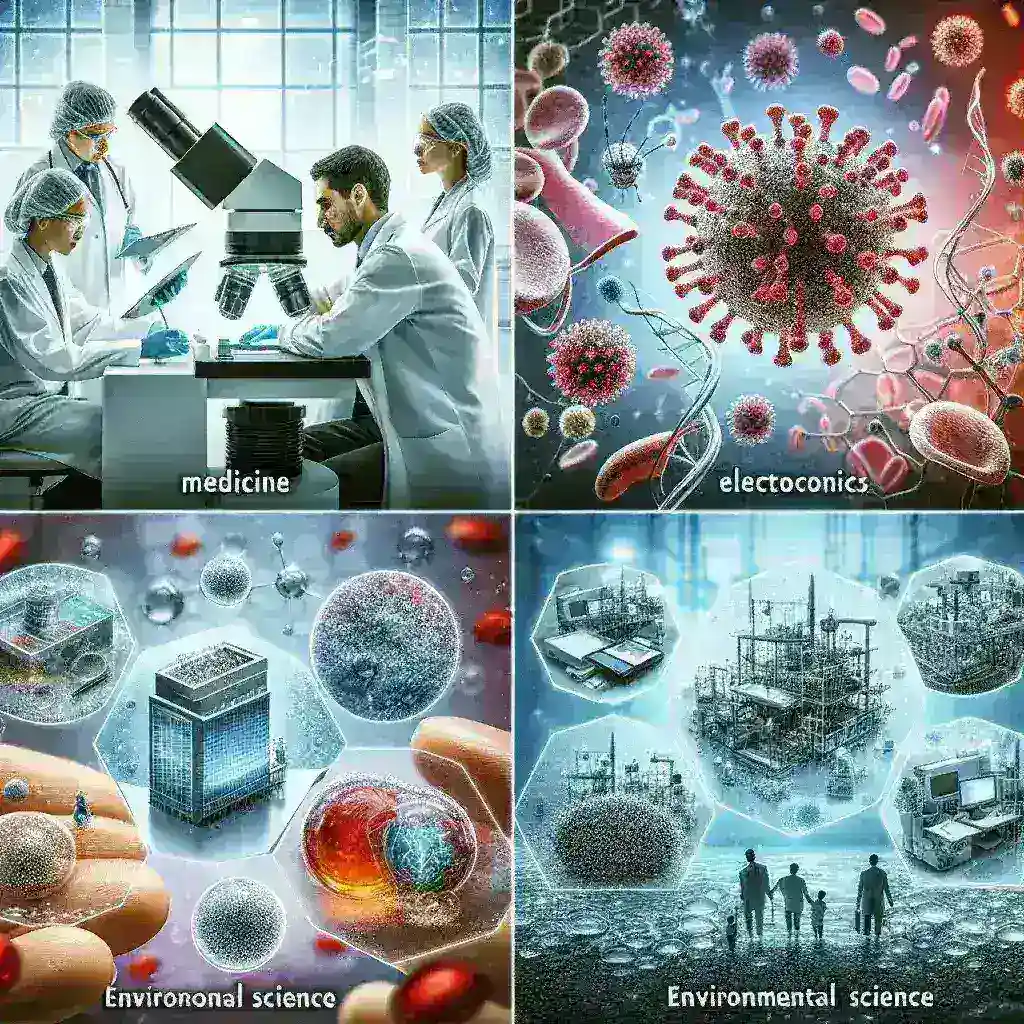 "Investigadores españoles trabajando en aplicaciones de nanotecnología en un laboratorio, destacando innovaciones recientes en el campo de la ciencia y tecnología."