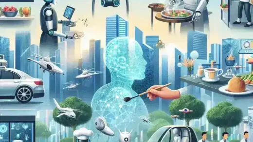 "Agentes de IA trabajando de forma autónoma en un entorno tecnológico avanzado, ilustrando la evolución de la inteligencia artificial en diversas industrias."