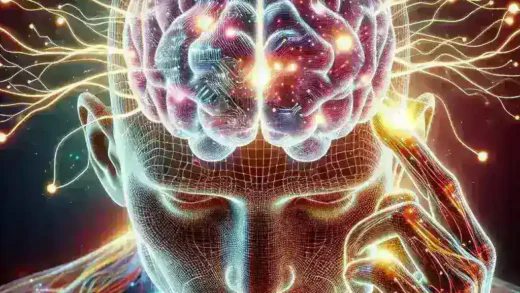"Imagen ilustrativa de un implante cerebral de Neuralink mostrando sus componentes y diseño innovador en un entorno de laboratorio, relacionada con el artículo 'Neuralink: Estado actual de los implantes cerebrales'."